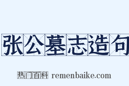 张公墓志造句是什么意思的图片